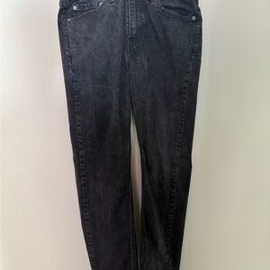Levi's Black Gray Washed Straight Leg Jeans